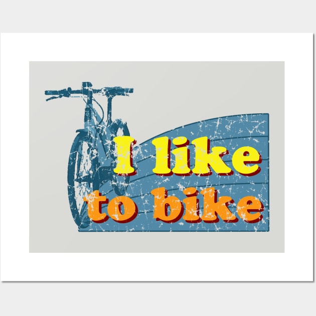 I like to bike Wall Art by timlewis